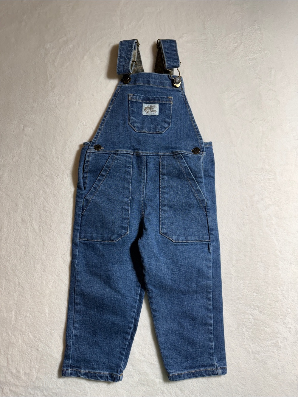 Bass Pro Shops Kids Blue Denim Overalls